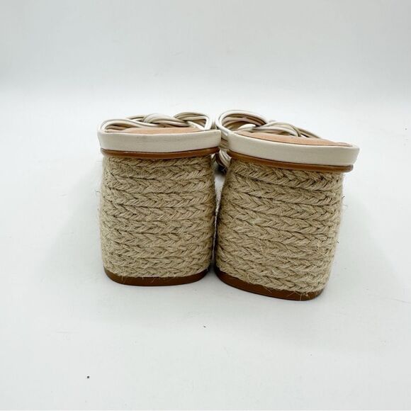 Andre Assous Cream/Tan Kelsie Twist Mule Slide Jute Chunky Heel Sandal (Women) 9 - Picture 8 of 15